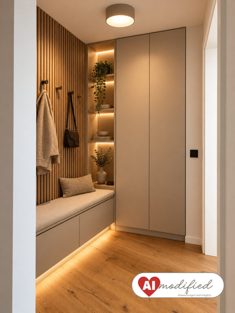 Garderobe (mit KI möbliert)