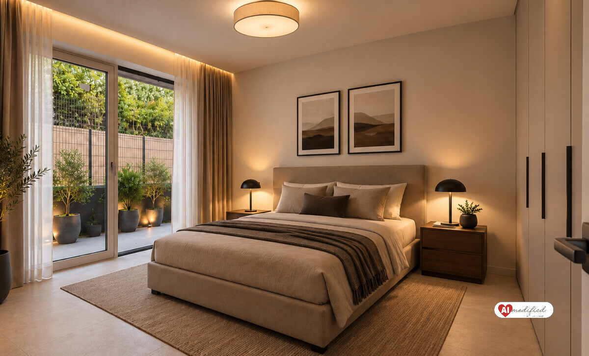 B1 Schlafzimmer (KI-Modifiziert)