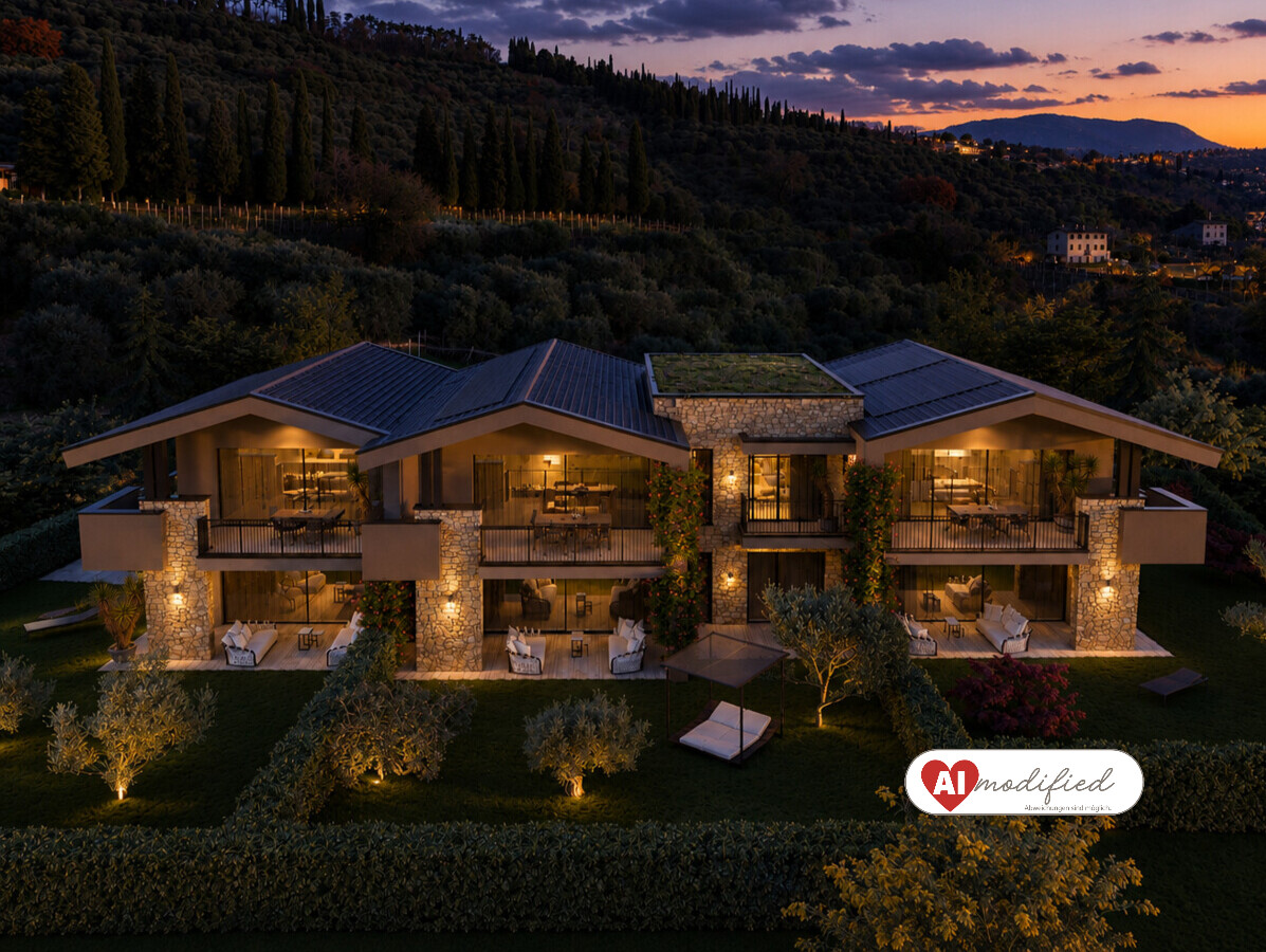 Casa B bei Nacht (KI-Modifiziert, Rendering)